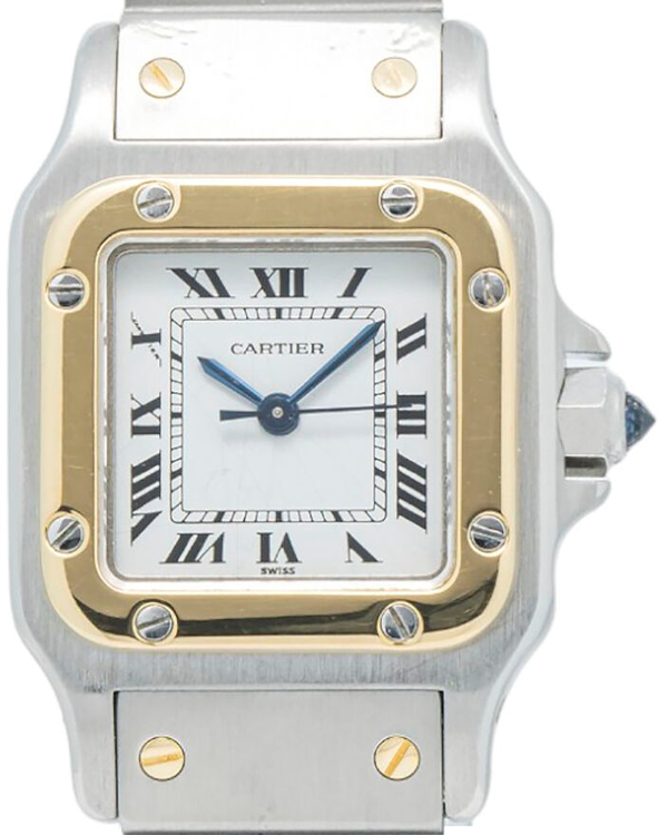 Cartier Santos Galbée De Cartier 24MM White Dial Two-Tone Bracelet (1170902)