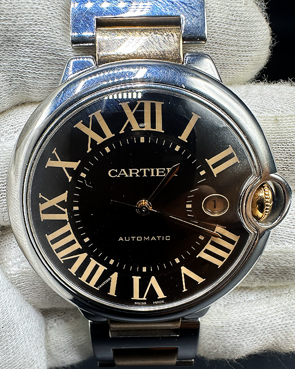 Cartier Ballon Bleu 42MM Chocolate Dial Two-Tone Bracelet (W6920032)