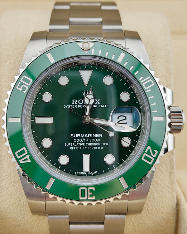 2018 Rolex Submariner Date "Hulk" 40MM Green Dial Oyster Bracelet (116610LV)