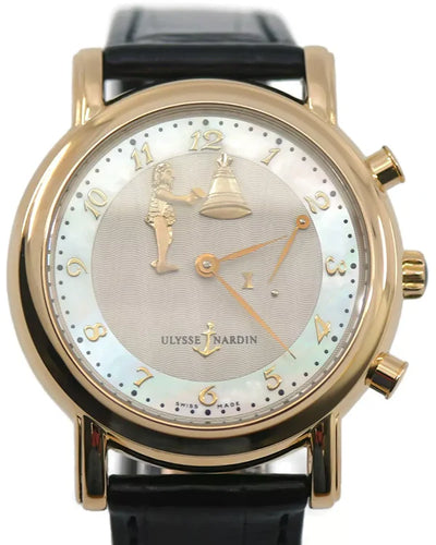 Ulysse Nardin Hourstriker "San Marco Sonnerie En Passant" 40MM Mother Of Pearl Dial Leather Strap (756-22)