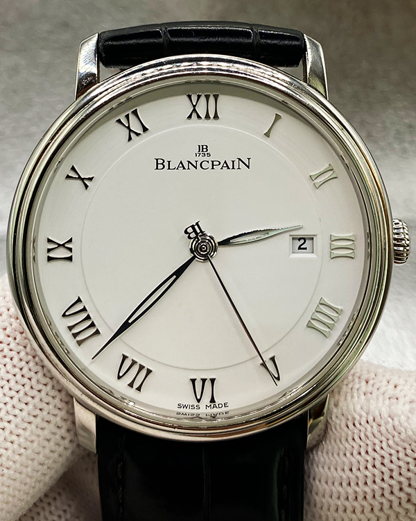 2014 Blancpain Villeret Ultra-Slim 40MM White Dial Leather Strap (6651-1127-55B)