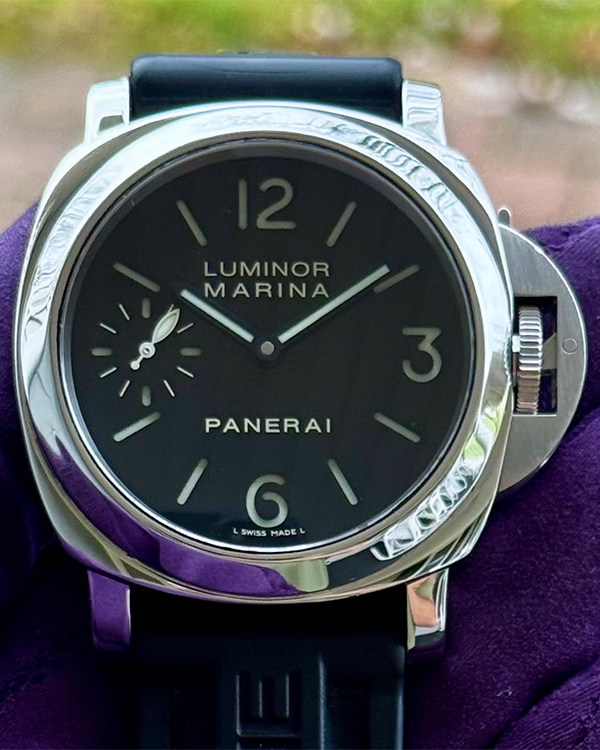 Panerai Luminor Marina 44MM Black Dial Rubber Strap (PAM00111)