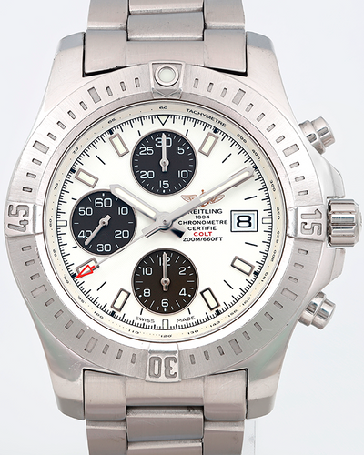 Breitling Colt Chronograph 44MM White Dial Steel Bracelet (A1338811/G804-173A)