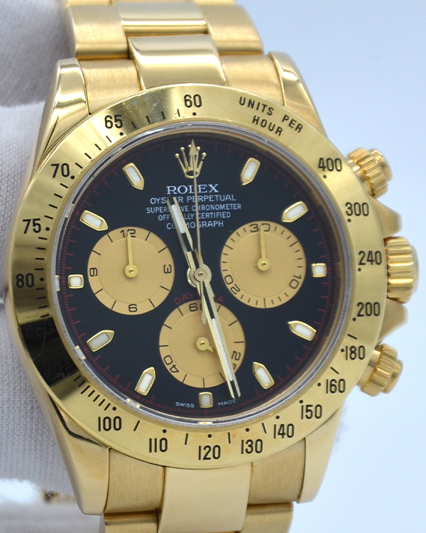 Rolex Cosmograph Daytona "Paul Newman" 40MM Yellow Gold Black Dial (116528)