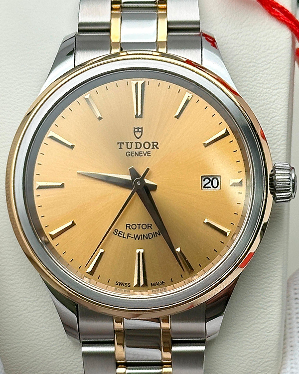 Tudor Style 38MM Champagne Dial Two-Tone Bracelet (12503)