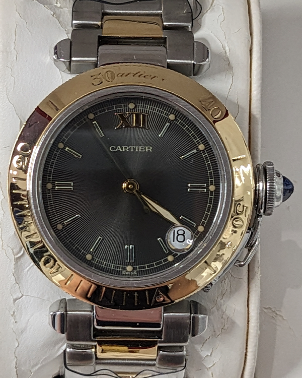 Cartier Pasha Gold/Steel Grey Dial (1034)