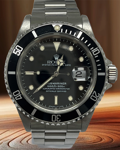 Rolex Submariner Date 40MM Black Dial Steel Bracelet (16610)