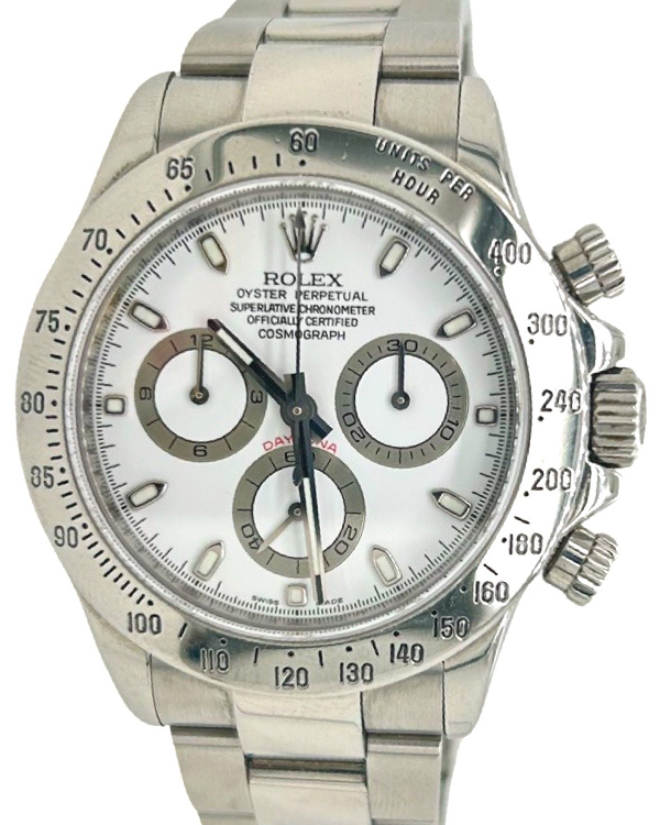 2007 Rolex Cosmograph Daytona 40MM White Dial Steel Bracelet (116520)