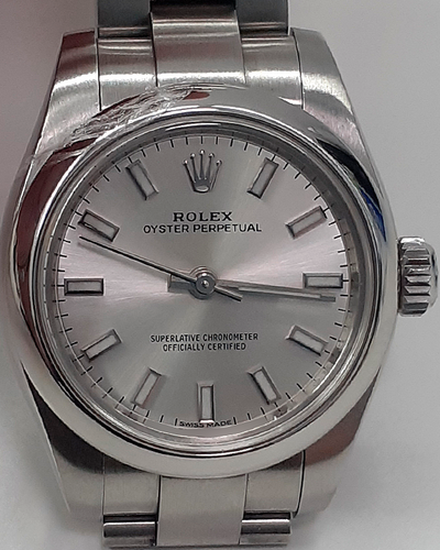 2017 Rolex Oyster Perpetual 26MM Silver Dial Oyster Bracelet (176200)