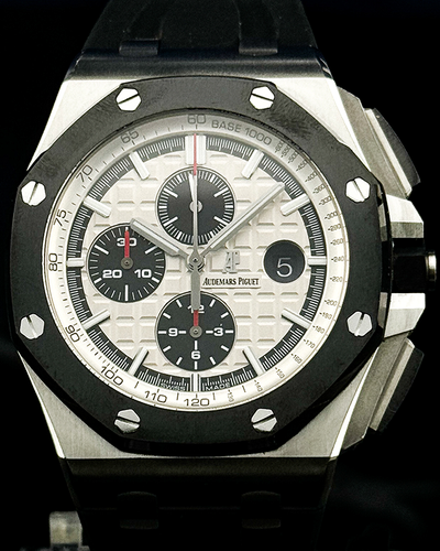 No Reserve - 2013 Audemars Piguet Royal Oak Offshore Chronograph 44MM Silver Dial Rubber Strap (26400SO.OO.A002CA.01)