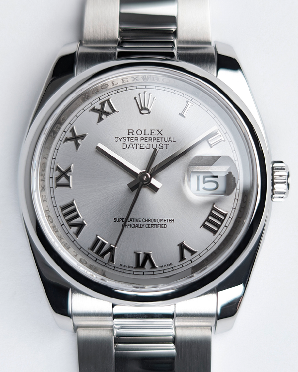 2007 Rolex Datejust 36MM Silver Dial Oyster Bracelet (116200)