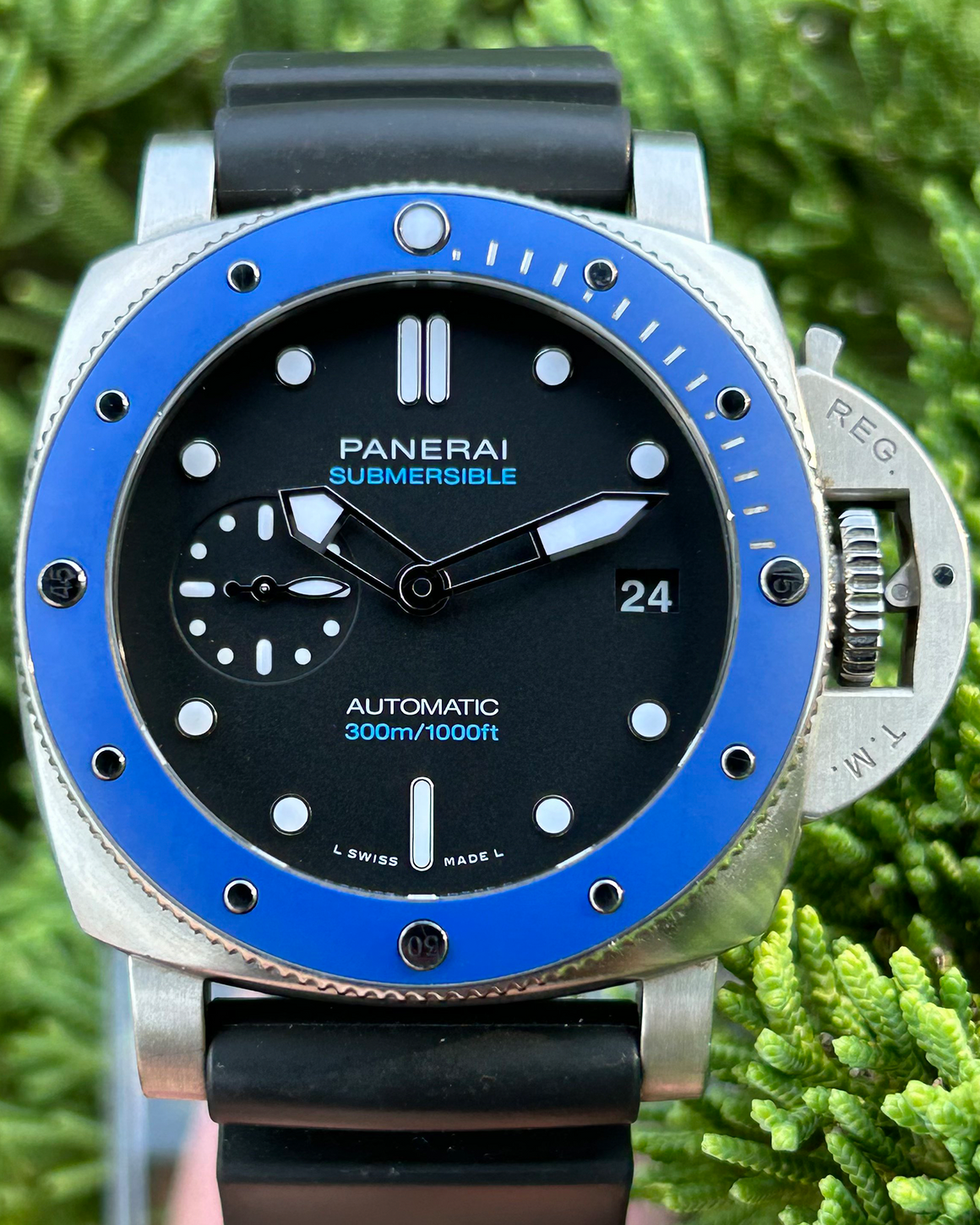 2021 Panerai Submersible Azzurro 42MM Steel Black Dial (PAM01209)