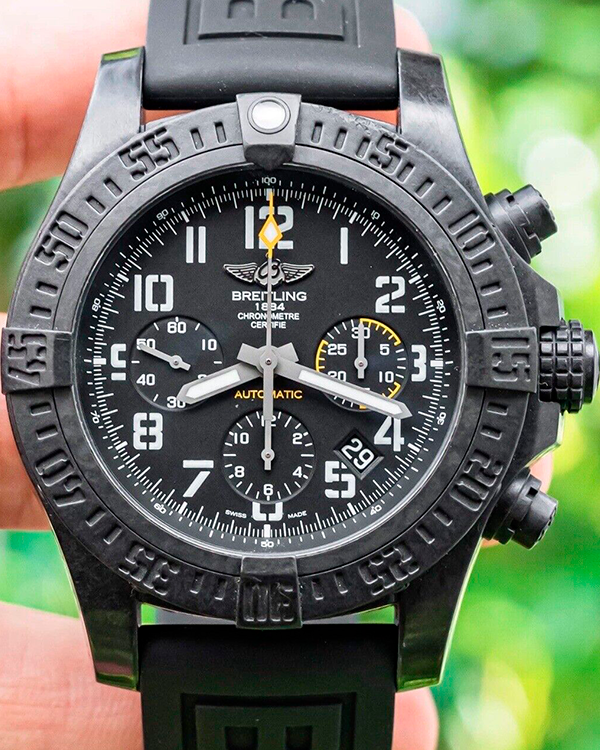 Breitling Avenger Hurricane 45MM Black Dial Rubber Strap (XB0180E4/BF35)