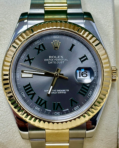 Rolex Datejust II "Wimbledon" 41MM Slate Dial Two-Tone Oyster Bracelet (116333)