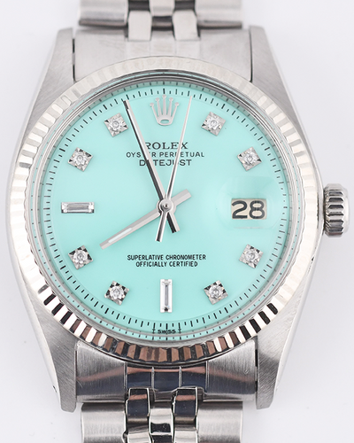 Rolex Datejust 36MM Aftermarket Turquoise Dial Jubilee Bracelet (M1601/4)