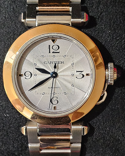 Cartier Pasha De Cartier 35MM Silver Dial Two-Tone Bracelet (W2PA0008)