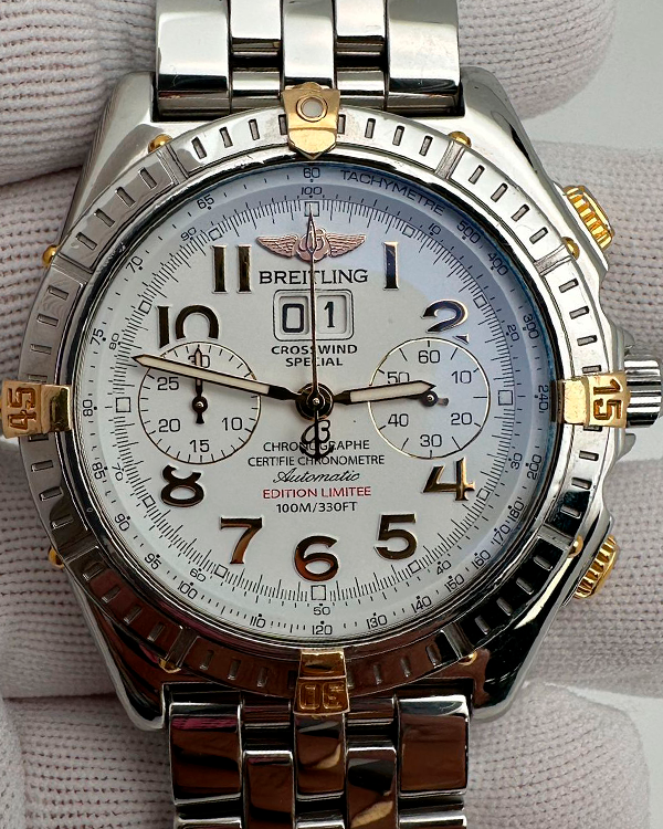 Breitling Crosswind Special 44MM White Dial Steel Bracelet (B44356)