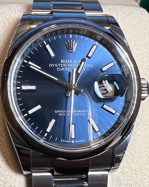 トップス NICENESS MILLER 2023 Rolex Datejust 36MM Oystersteel Bright Blue Dial (126200