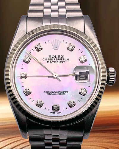 Rolex Datejust 36MM Aftermarket Mother-of-Pearl Dial Jubilee Bracelet (16014)