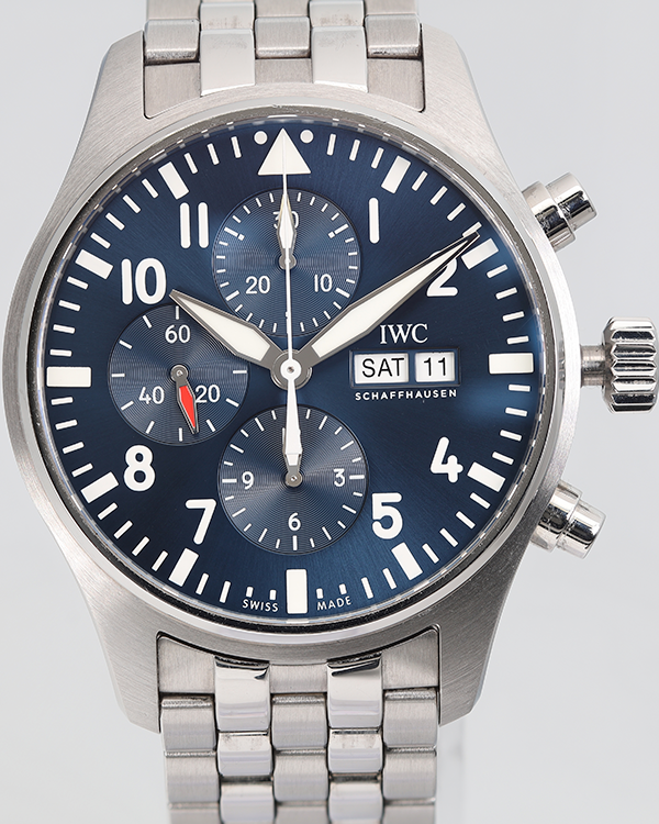 IWC Pilot Chronograph "Le Petit Prince" 43MM Blue Dial Steel Bracelet (IW377717)