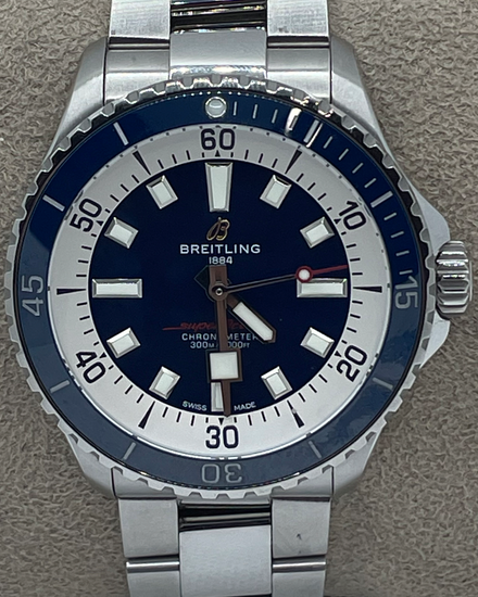 Breitling Superocean 42MM Blue Dial Steel Bracelet (A17375)