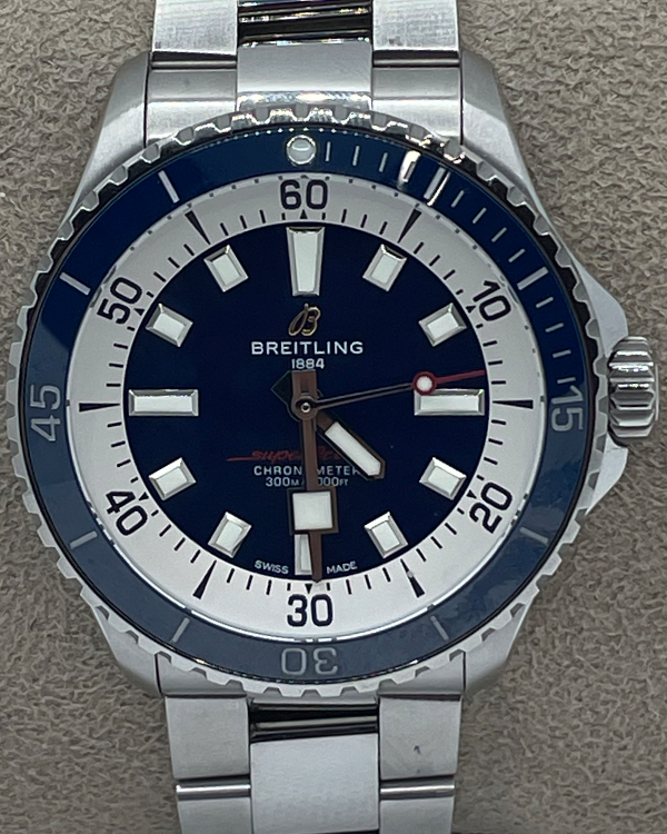 Breitling Superocean 42MM Blue Dial Steel Bracelet (A17375)
