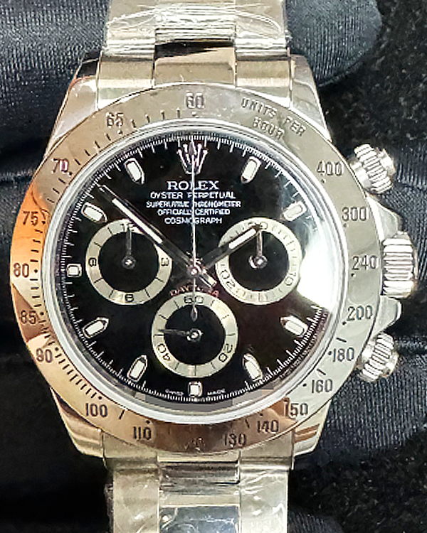 Rolex Cosmograph Daytona 40MM Black Dial Steel Bracelet (116520)