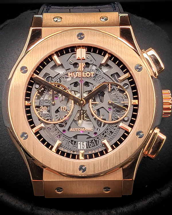 2018 Hublot Classic Fusion Aerofusion 45MM Skeleton Dial Leather Strap (525.OX.0180.LR)