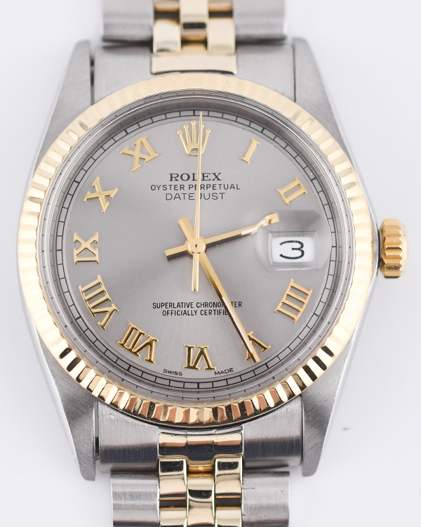 Rolex Datejust 36MM Aftermarket Grey Dial Two-tone Jubilee Bracelet (1601/3)