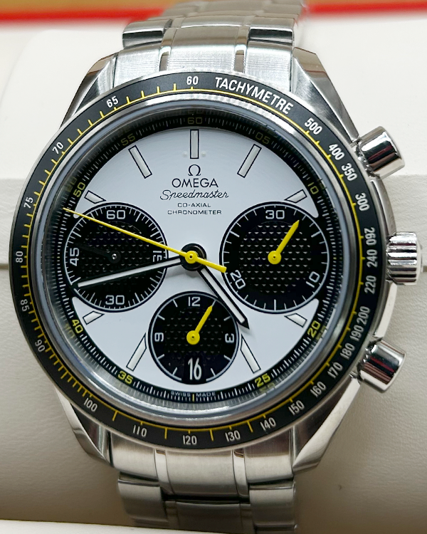 Omega Speedmaster Racing 40MM White "Panda" Dial Steel Bracelet (326.30.40.50.04.001)