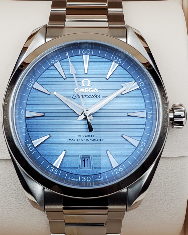 2023 Omega Seamaster Aqua Terra 41MM 75th Anniversary Edition Summer Blue Dial Steel Bracelet (220.10.41.21.03.005)