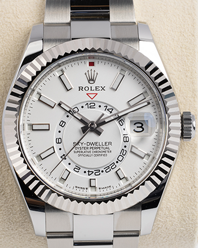2023 Rolex Sky-Dweller 42MM White Dial Oystersteel Bracelet (336934)