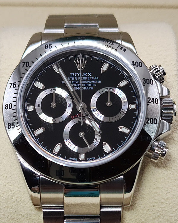 Rolex Cosmograph Daytona 40MM Black Dial Oyster Bracelet (116520)