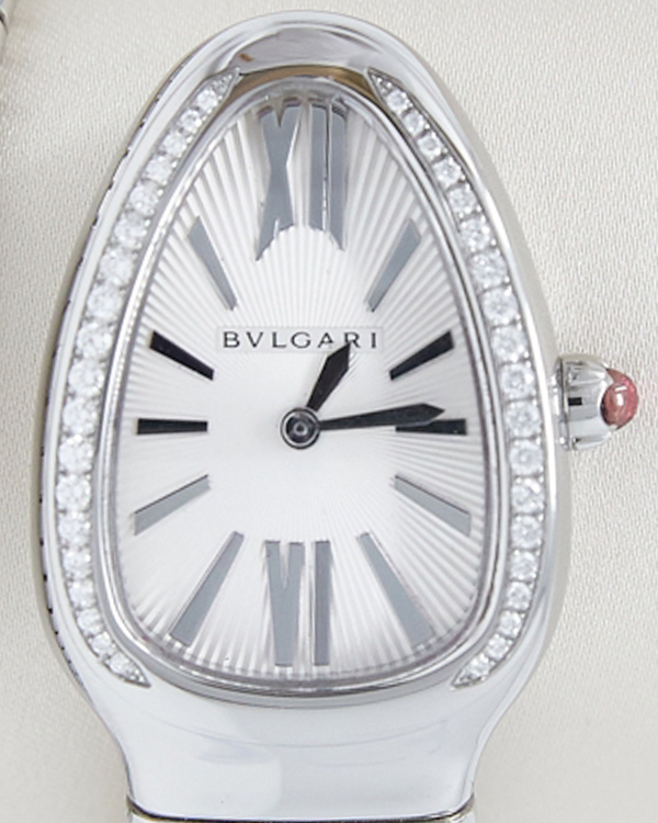 Bvlgari Serpenti Tubogas 35MM Silver Dial Steel Bracelet (101816)