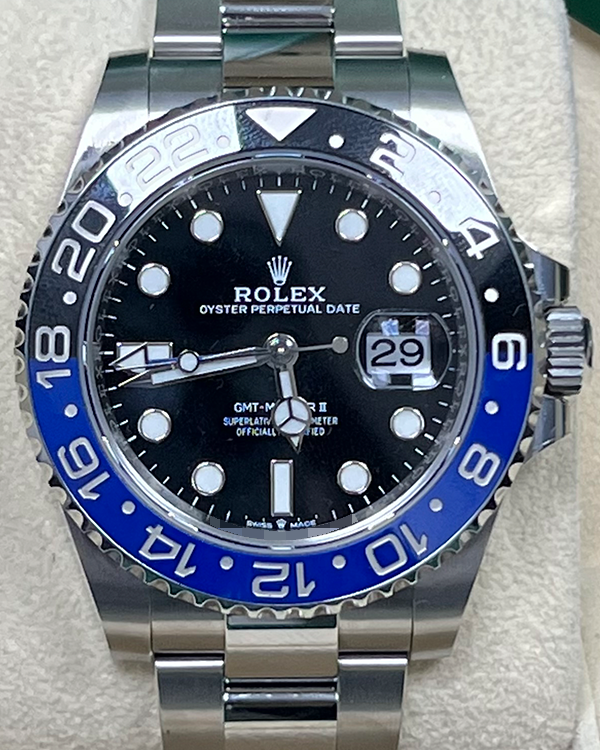 2022 Rolex GMT-Master II "Batman" 40MM Black Dial Oyster Bracelet (126710BLNR)