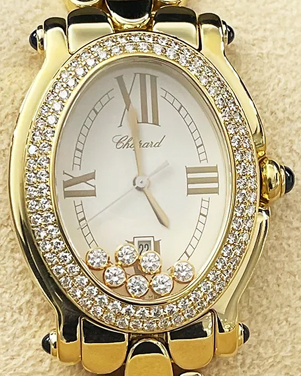 2014 Chopard Happy Sport 35MM Quartz White Dial Yellow Gold Bracelet (277079-0002)