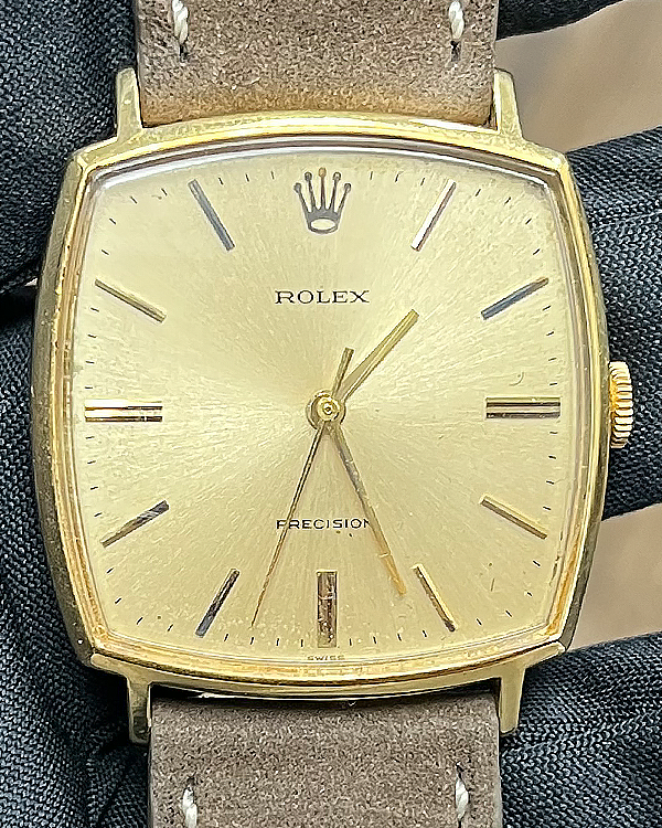 Rolex Oyster Precision 31MM Champagne Dial Aftermarket Leather Strap (3404)