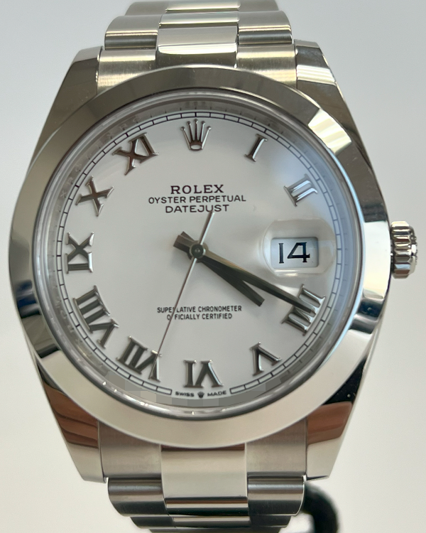 2021 Rolex Oyster 41MM White Dial Oystersteel Bracelet (126300)