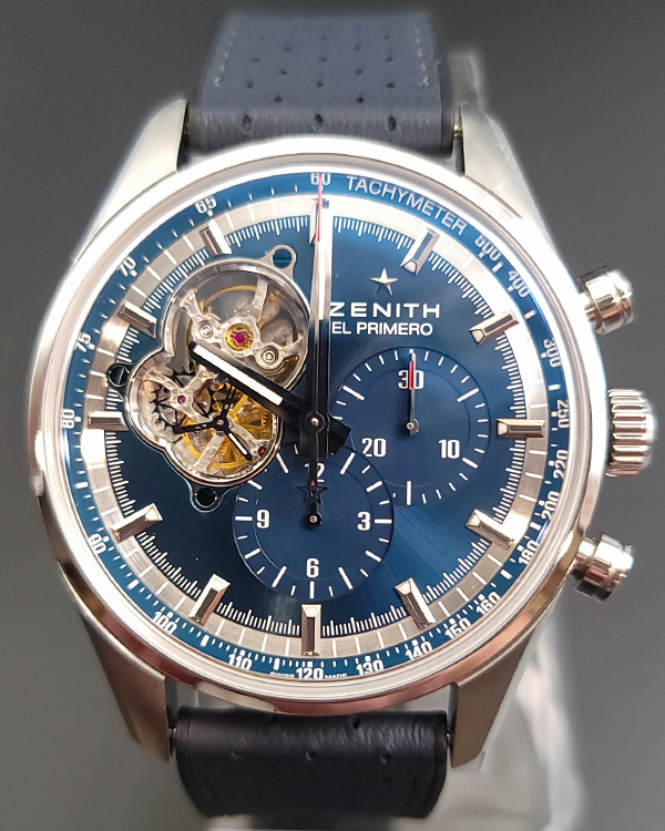 2017 Zenith El Primero Chronomaster 42MM Blue Dial OEM Leather Strap (03.20416.4061/51.C700)