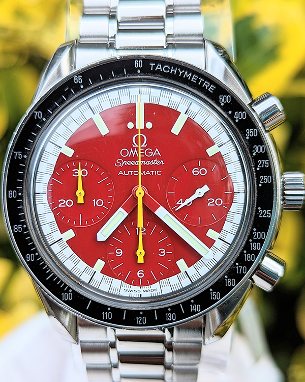 No Reserve - Omega Speedmaster Reduced "Michael Schumacher" Steel Red Dial (3510.61.00)