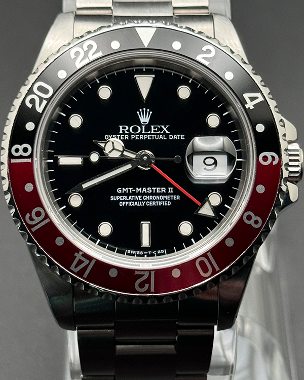 No Reserve - 1991 Rolex GMT-Master II "Coke" 40MM Black Dial Steel Bracelet (16710)