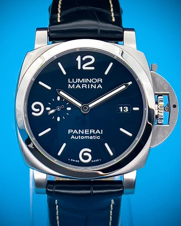 2022 Panerai Luminor Marina 44MM Blue Dial Leather Strap (PAM01313)