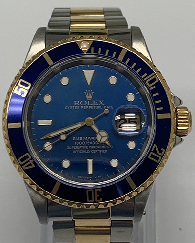 Rolex Submariner "Bluesy" 40MM Blue Dial Two-Tone Bracelet (16613)