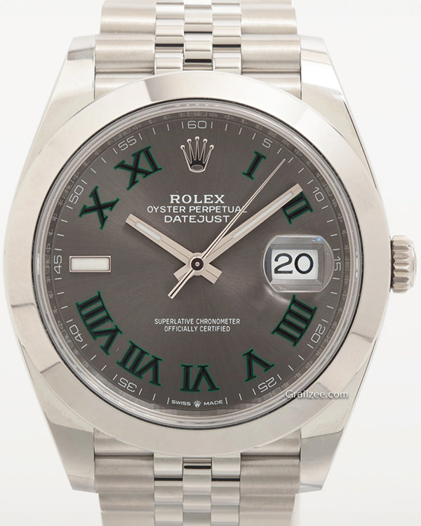 2024 Rolex Datejust 41MM "Wimbledon" Oystersteel Slate Dial (126300)