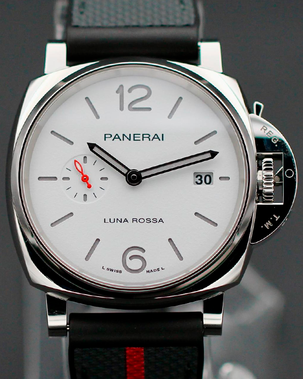 Panerai Luminor Luna Rossa 42MM White Dial Textile/Rubber Strap (PAM01381)