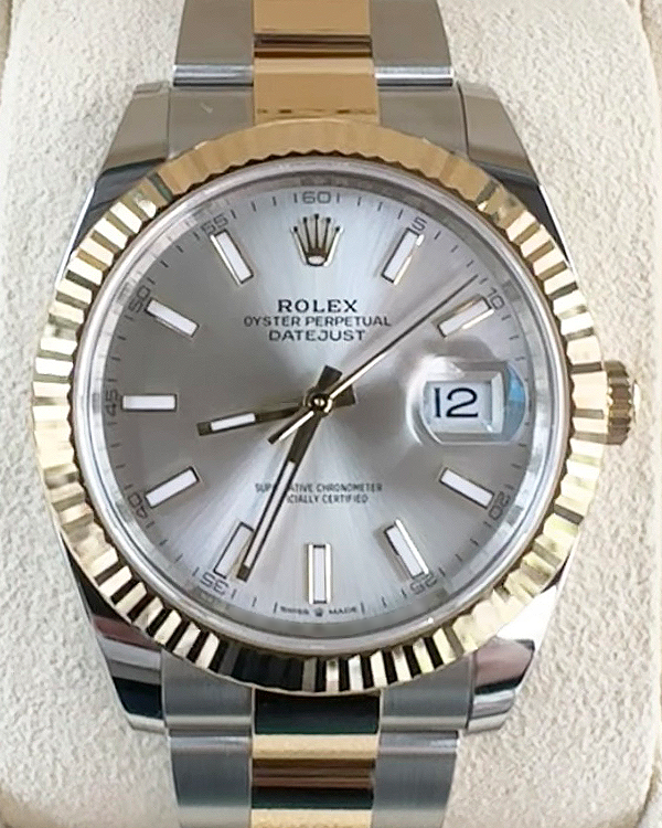 2024 Rolex Datejust 41MM Silver Dial Two-Tone Oyster Bracelet (126333)