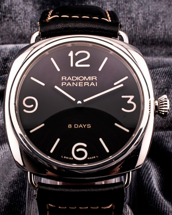 Panerai Radiomir 8 Days 45MM Black Dial Leather Strap (PAM00610)