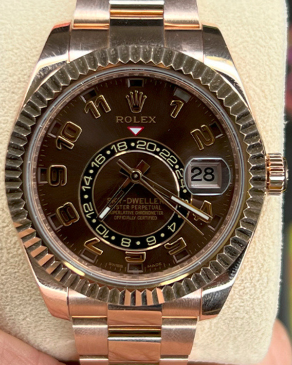 2019 Rolex Sky-Dweller 42MM Everose Gold Chocolate Dial (326935)