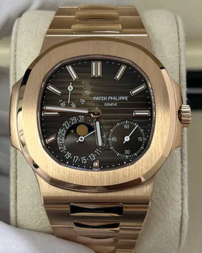 Patek Philippe Nautilus 40MM Brown Dial Rose Gold Bracelet (5712/1R-001)