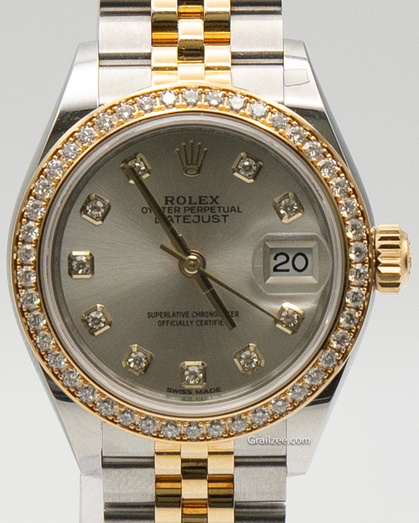 2019 Rolex Lady-Datejust 28MM Silver Dial Two-Tone Jubilee Bracelet (279383RBR)